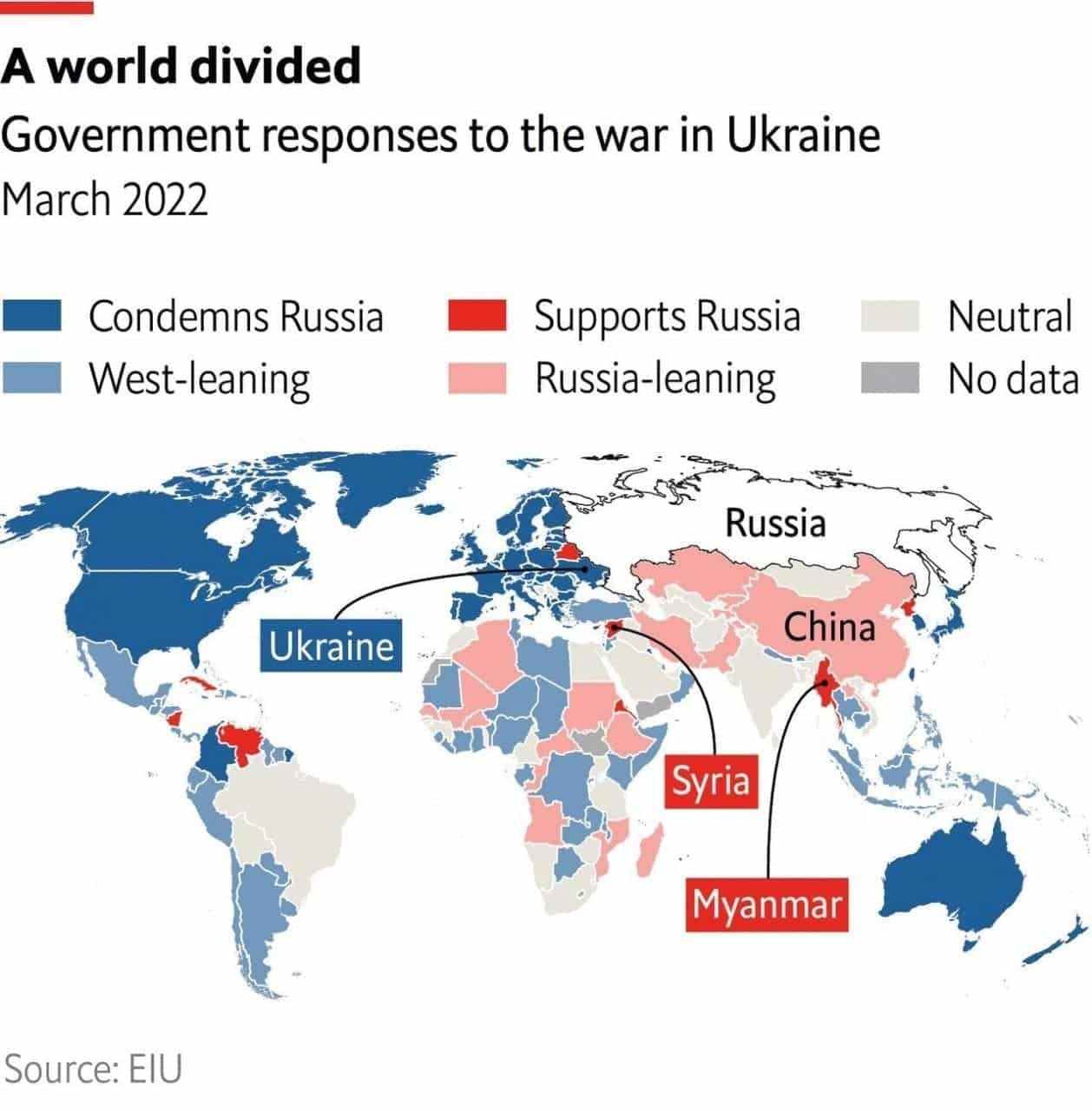 країни світу по ставленню до Росії