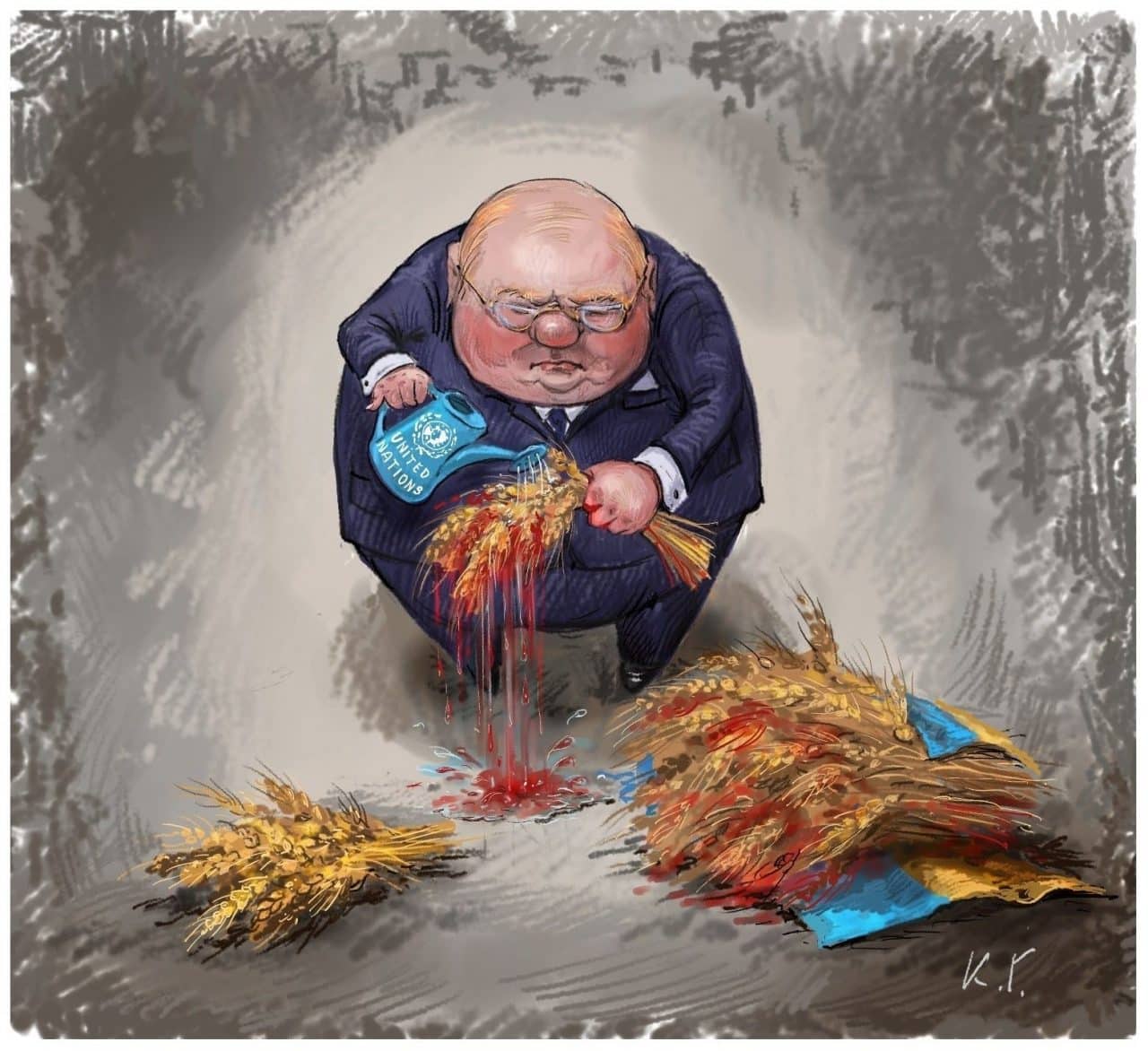 захід пожирає українську пшеницю омиту кров’ю